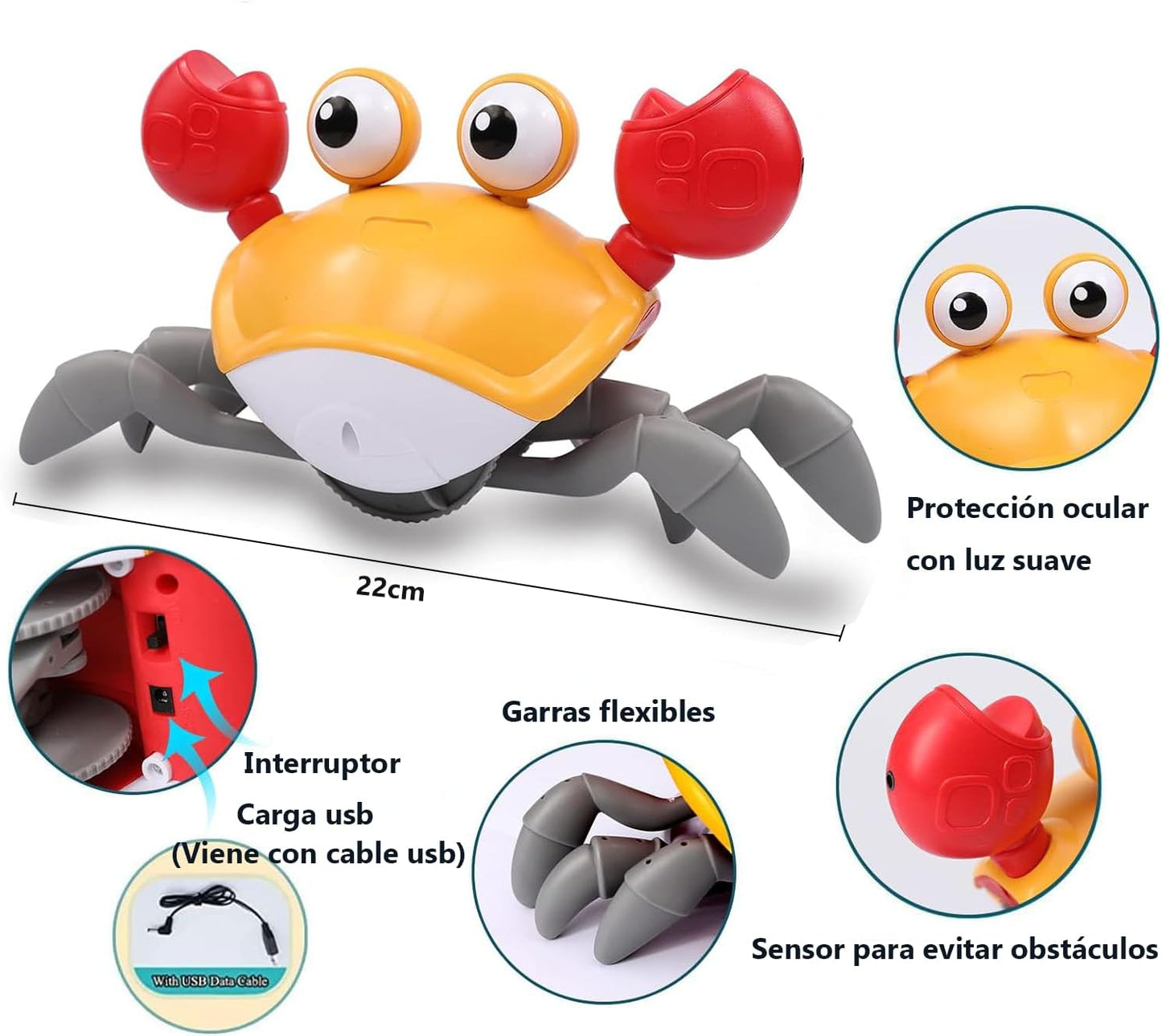 ¡Transforma el aprendizaje y la diversión de tu bebé con el Cangrejo Interactivo Musical!
