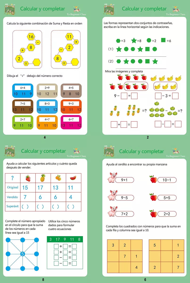 SET DE 4 CUADERNOS MÁGICOS MONTESSORI Magic Book®