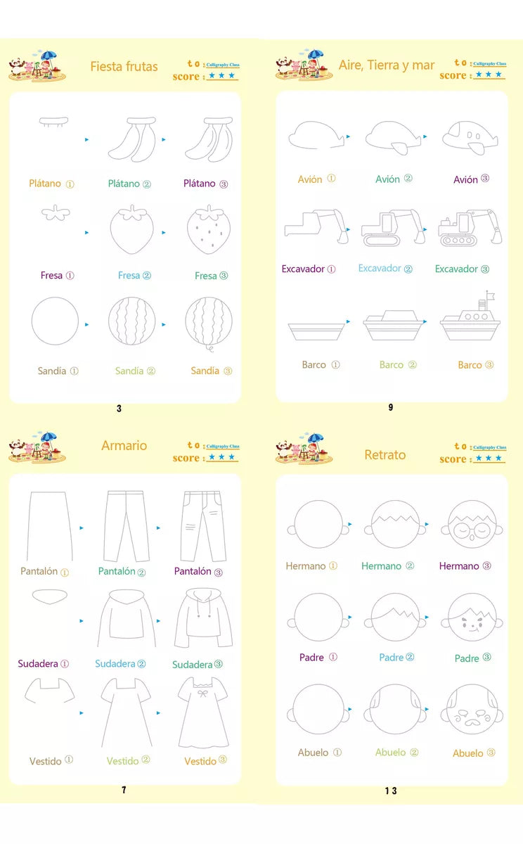 SET DE 4 CUADERNOS MÁGICOS MONTESSORI Magic Book®