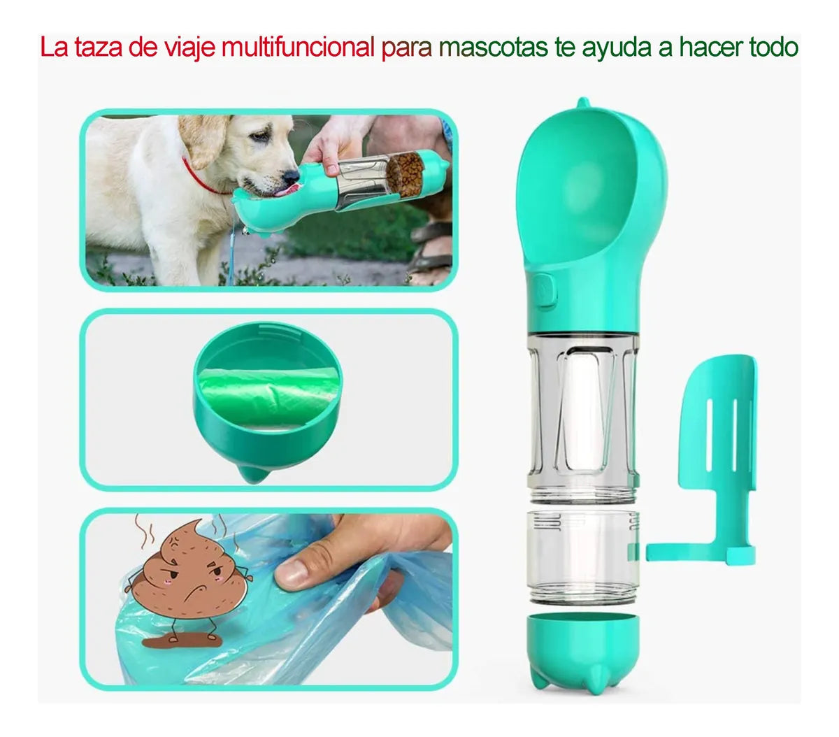 🐶 Bebedero Portátil 4-en-1 para Perros