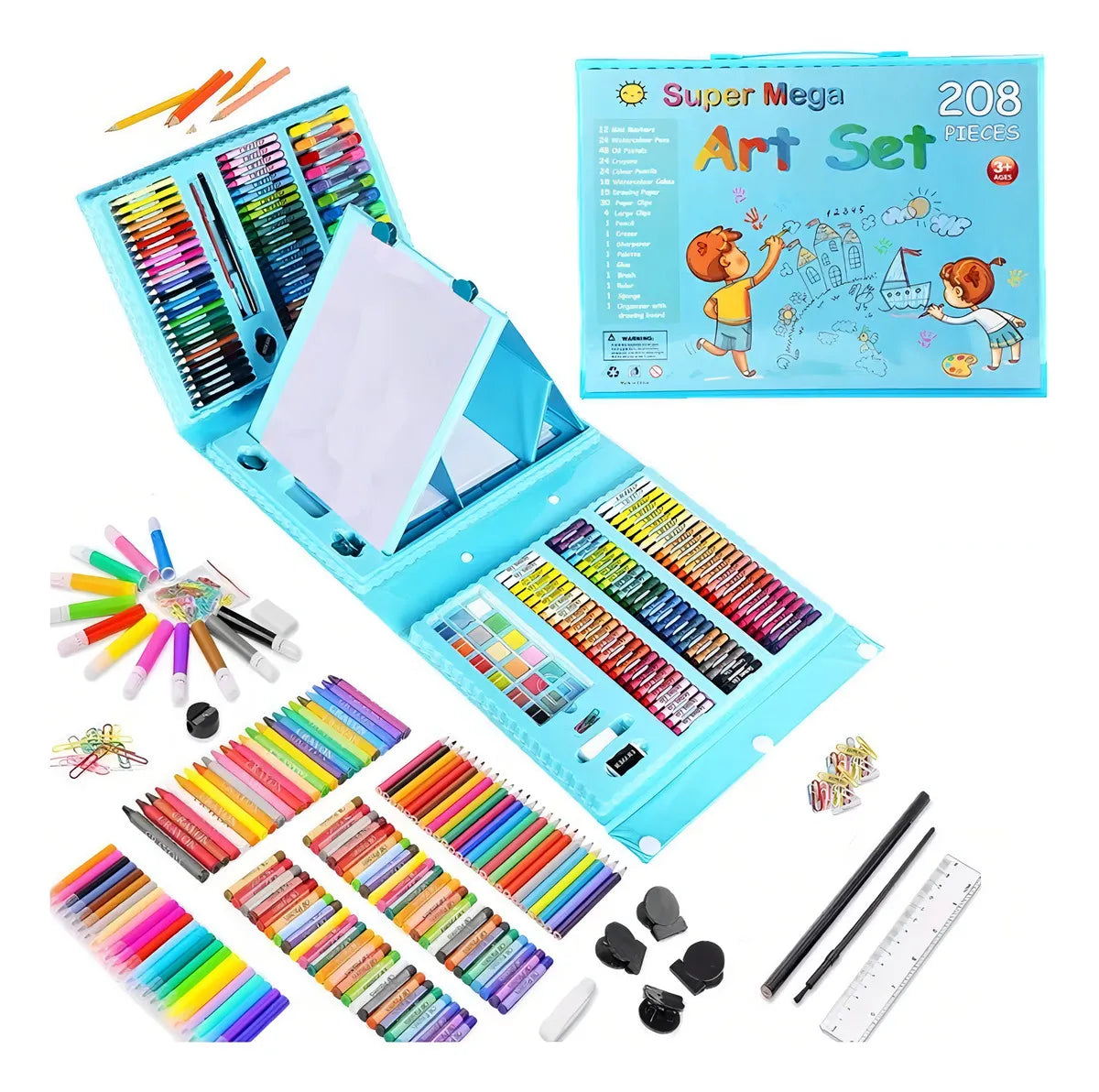 Mega Set de Arte de 208 Piezas Niñas / Niños.