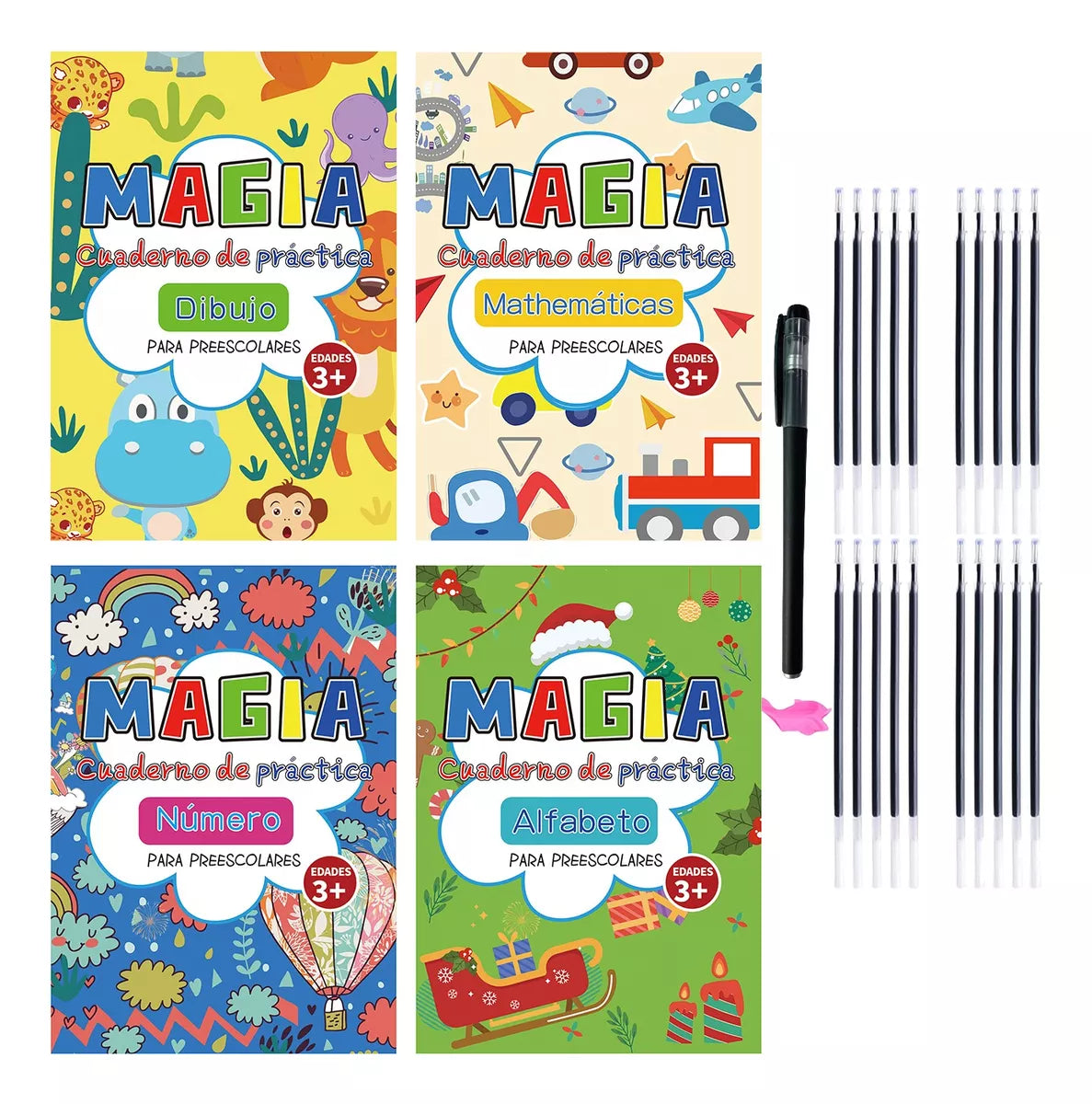 SET DE 4 CUADERNOS MÁGICOS MONTESSORI Magic Book®