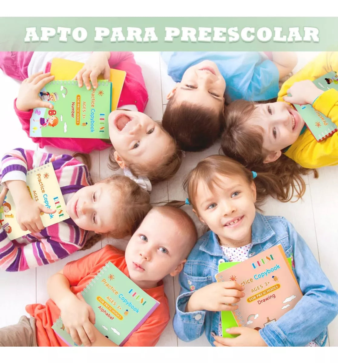 SET DE 4 CUADERNOS MÁGICOS MONTESSORI Magic Book®