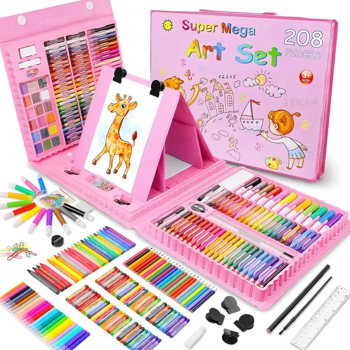 Mega Set de Arte de 208 Piezas Niñas / Niños.