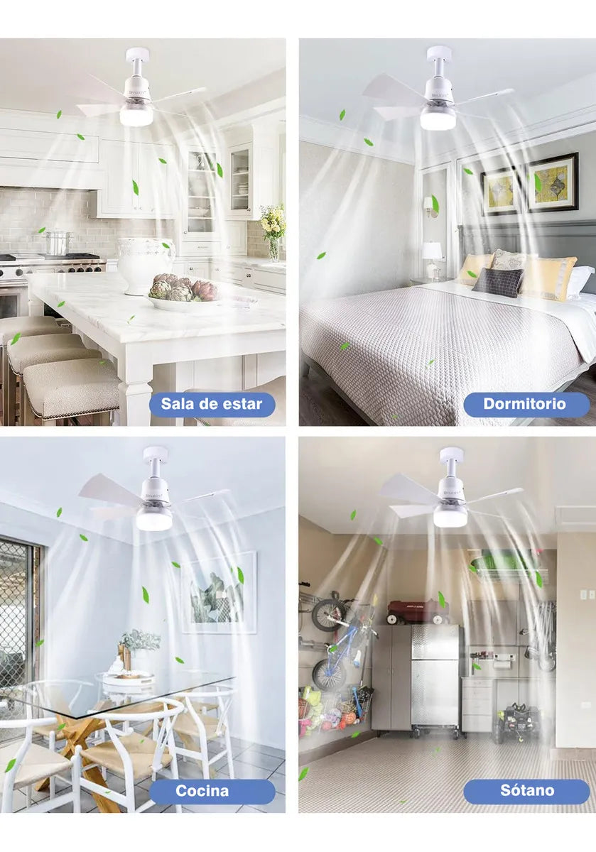 ✨ Lámpara-Ventilador LED 2-en-1 con Control Remoto 💨💡