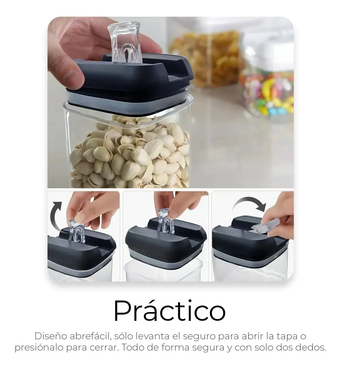 Set de 7 Recipientes Herméticos de Cocina – Organiza, Conserva y Ahorra Espacio