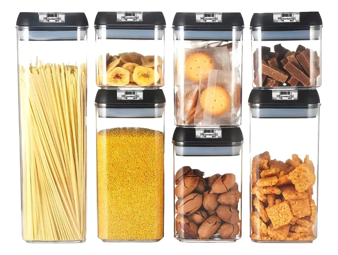 Set de 7 Recipientes Herméticos de Cocina – Organiza, Conserva y Ahorra Espacio