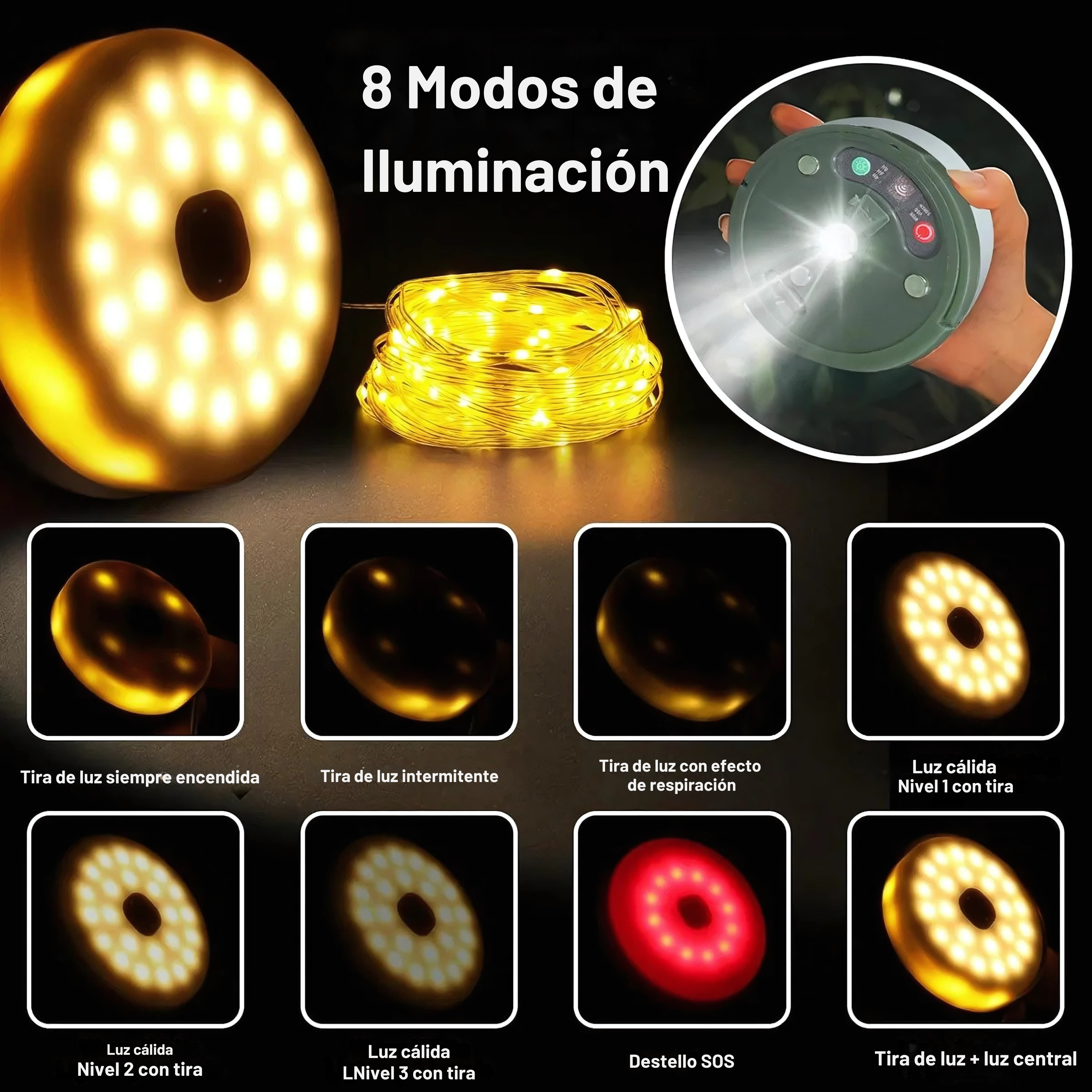 Ilumina, ambienta, recarga y te acompaña a donde vayas