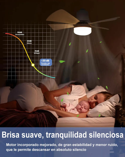 ✨ Lámpara-Ventilador LED 2-en-1 con Control Remoto 💨💡